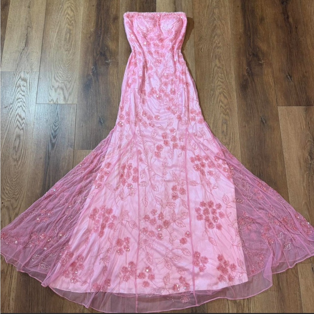 Vintage Y2K Beaded Dress Vintage Beaded Dress Y2K Strapless Prom Dress Fairy - Picture 3 of 9